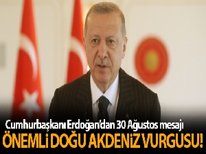 Erdoğan: '30 Ağustos zaferiyle bu toprakların ebedi vatanımız olduğu bir kez daha ilan edilmiştir'