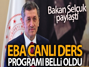 Bakan Selçuk, EBA canlı ders programını paylaştı