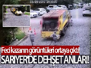Sarıyer'de çöp kamyonu dehşetinin görüntüleri ortaya çıktı