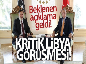 Cumhurbaşkanı Erdoğan, Libya Başbakanı Fayiz es-Serrac'ı kabul etti