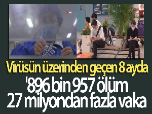 Virüsün üzerinden geçen 8 ayda: '896 bin 957 ölüm, 27 milyondan fazla vaka'
