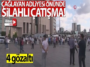 Çağlayan Adliyesi önünde silahlı çatışma: 5 gözaltı
