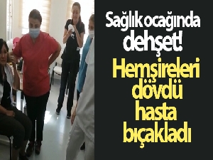 Ayvalık'ta darp edilen hemşireleri kurtarmak isteyen hasta bıçaklandı