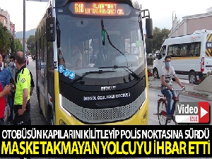 Maske takmayan yolcuya öyle bir şey yaptı ki...