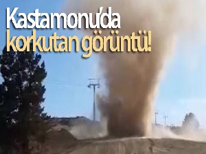 Kum üzerindeki hortum, çalışan işçileri korkuttu