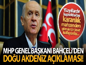 MHP Genel Başkanı Bahçeli'den 'Doğu Akdeniz' açıklaması!