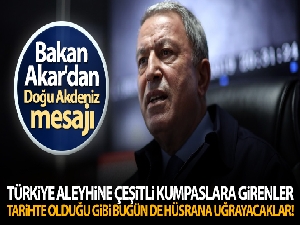 Milli Savunma Bakanı Hulusi Akar'dan 'Doğu Akdeniz' açıklaması!