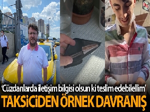 İstanbul'da taksiciden örnek davranış