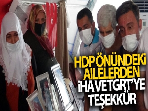 HDP önündeki ailelerden İHA ve TGRT'ye teşekkür