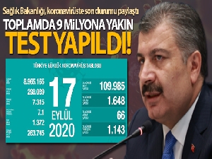 Sağlık Bakanlığı, korona virüste son rakamları açıkladı!