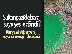 Sultangazi'de baraj suyu yeşile döndü - Kimyasal atıklar baraj suyunun rengini değiştirdi