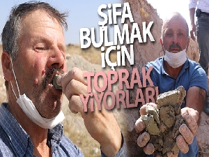 Şifa bulmak için toprak yiyorlar