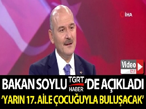 Bakan Soylu TGRT'de müjdeli haberi verdi, 17'nci aile evladına kavuştu