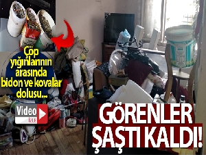 Çöp evden çıktı, ekipler şaştı kaldı!
