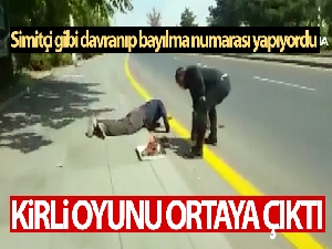 Simitçi gibi davranıp bayılma numarası yapan ve vatandaşlardan para alan kişiye para cezası kesildi