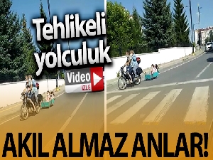 Sivas'ta tehlikeli yolculuk kameralara yansıdı