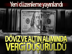 Döviz ve altın alımındaki vergi düşürüldü