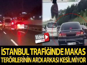 İstanbul trafiğinde “makas” terörleri kamerada
