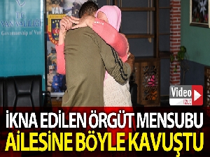 İkna edilen örgüt mensubu ailesiyle buluştu