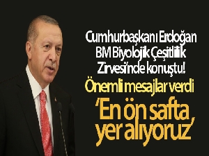 Cumhurbaşkanı Erdoğan, BM Biyolojik Çeşitlilik Zirvesi'nde konuştu