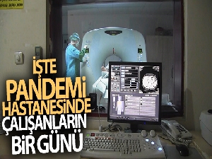 Pandemi hastanesinde sağlık çalışanları ve virüs tedavisi görenlerin bir günü kayıt altına alındı