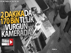 2 dakikada 170 bin TL'lik vurgun kamerada