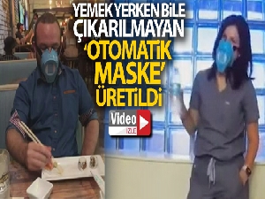 Yemek yerken bile çıkarılmayan 'otomatik maske' üretildi
