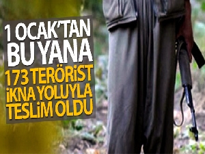 1 Ocak'tan bu yana 173 terörist ikna yoluyla teslim oldu