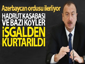 Azerbaycan Cumhurbaşkanı Aliyev: 'Hadrut kasabasını ve birkaç köyü işgalden kurtardık'