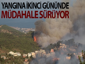 Hatay'da orman yangınlarına havadan ve karadan müdahale sürüyor