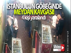 İstanbul'un göbeğinde meydan kavgası kamerada: 4 yaralı