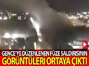 Ermenistan'ın Gence'ye düzenlediği füze saldırısının görüntüleri ortaya çıktı