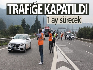 TEM Otoyolu Bolu Dağı yol çalışması nedeniyle kapatıldı