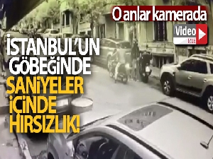 İstanbul'un göbeğinde saniyeler içerisindeki motosiklet hırsızlıkları kamerada
