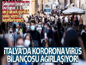 İtalya'da günlük vaka sayısı rekor kırmaya devam ediyor
