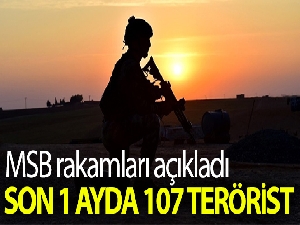 MSB: 'Son 1 ayda 107 terörist etkisiz hale getirilmiştir'