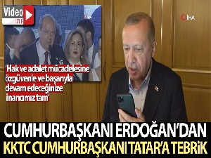 Cumhurbaşkanı Erdoğan'dan KKTC Cumhurbaşkanı Tatar'a tebrik telefonu