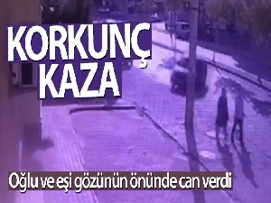 Baba ve oğlunun öldüğü kaza kamerada