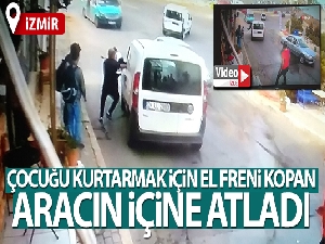 İzmir'deki kahramanlık anları güvenlik kamerasında
