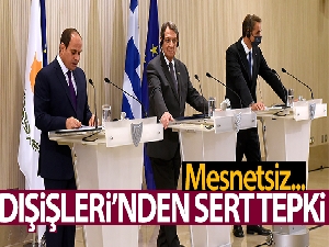 Dışişleri Bakanlığı'ndan Kıbrıs Rum Kesimi, Mısır ve Yunanistan'a sert tepki