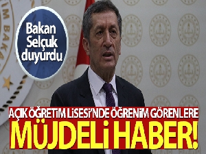 Bakan Selçuk'tan Açık Öğretim Lisesi açıklaması