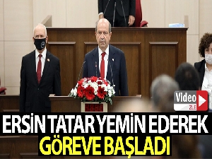 Ersin Tatar, yemin ederek göreve başladı