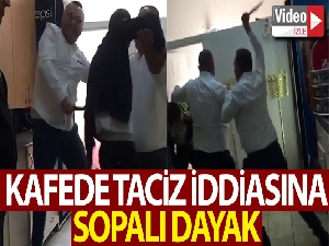 İstanbul'da telefonla taciz iddiasına sopalı dayak kamerada