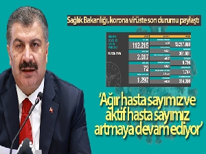 Son 24 saatte korona virüsten 72 kişi hayatını kaybetti