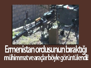 Azerbaycan, Ermenistan ordusunun bıraktığı mühimmat ve araçların görüntülerini paylaştı