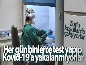 Her gün binlerce test yapıp Kovid-19'a yakalanmıyorlar