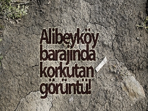 Alibeyköy barajında korkutan görüntü!