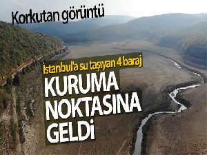 İstanbul'a su taşıyan 4 baraj kuruma noktasına geldi