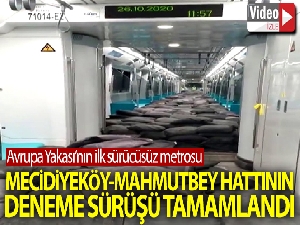 Mecidiyeköy-Mahmutbey Metro Hattının deneme sürüşü tamamlandı
