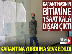 Karantinasının bittiğini sanıp su parası ödemeye geldi